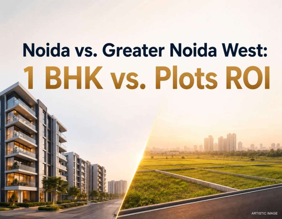 Noida Real Estate & Greater Noida West Real Estate: 1 BHK vs. Plots – Which Offers Better ROI?